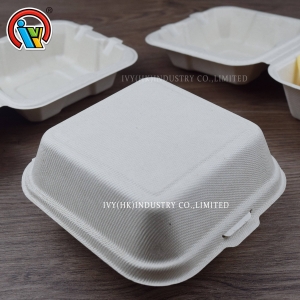 Caja de hamburguesas biodegradable ecológica
