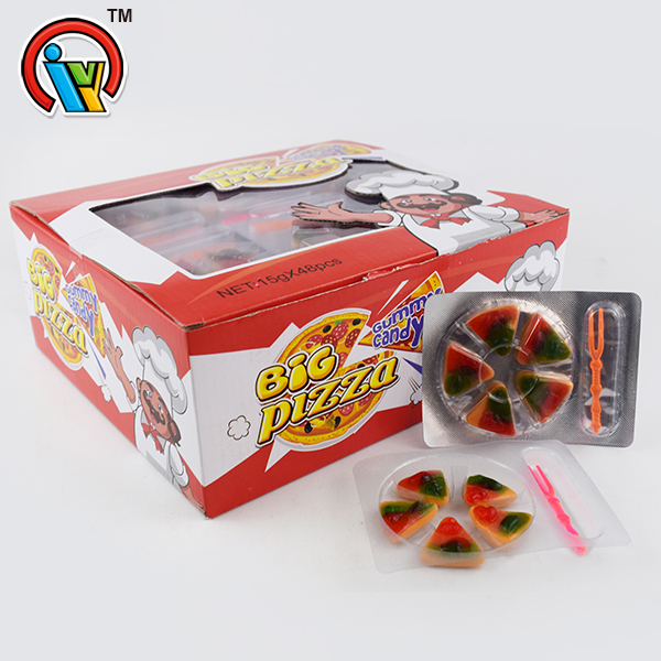 pizza shape chewing gummy candy
