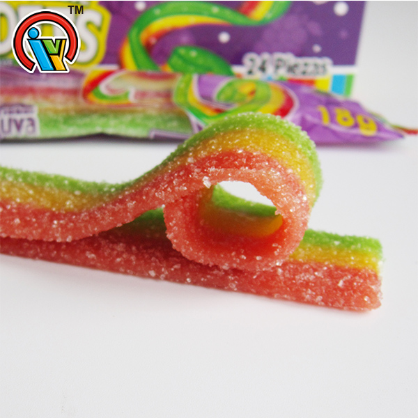sweet fruity gummy belt candy