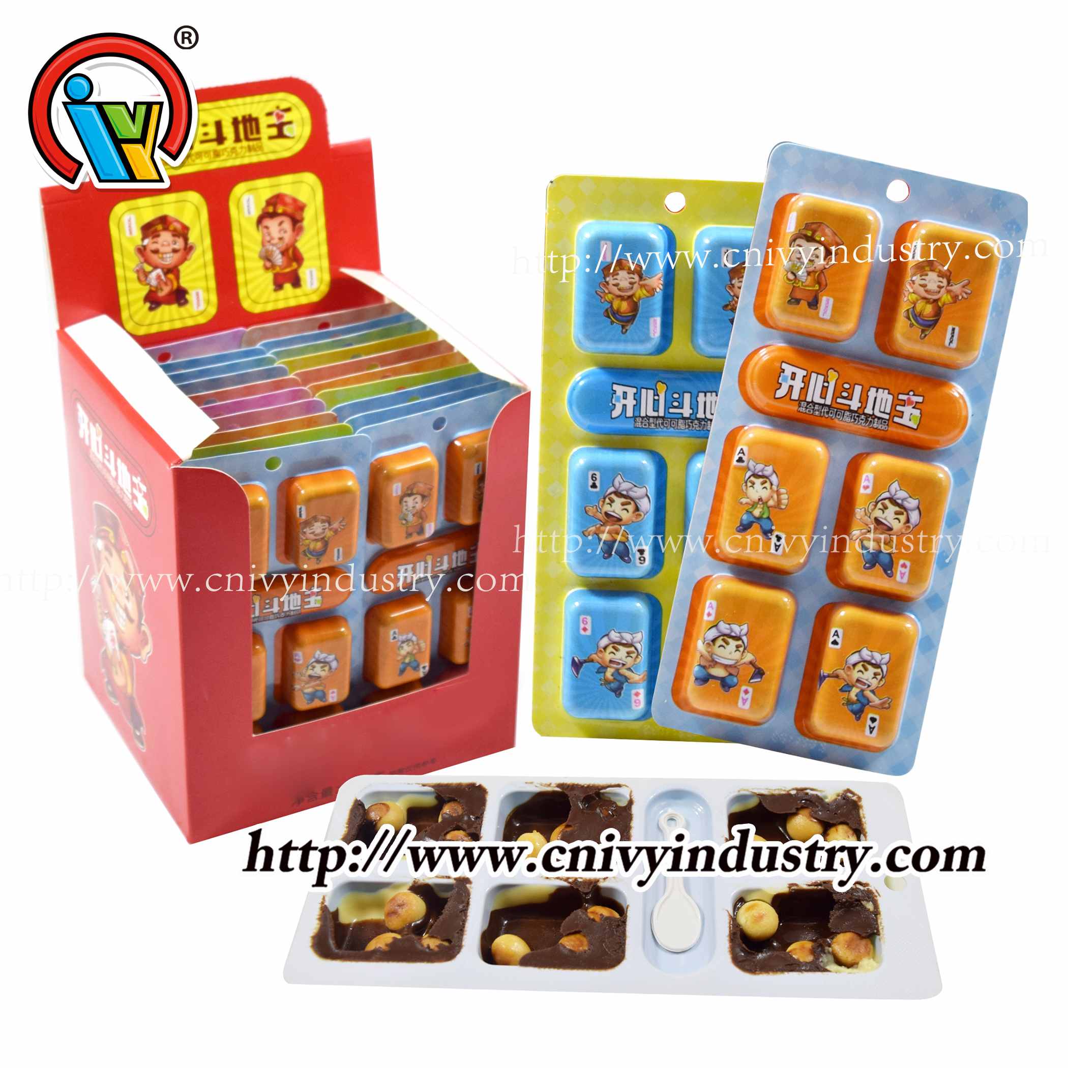 sweet chocolate candy with biscuit and jam