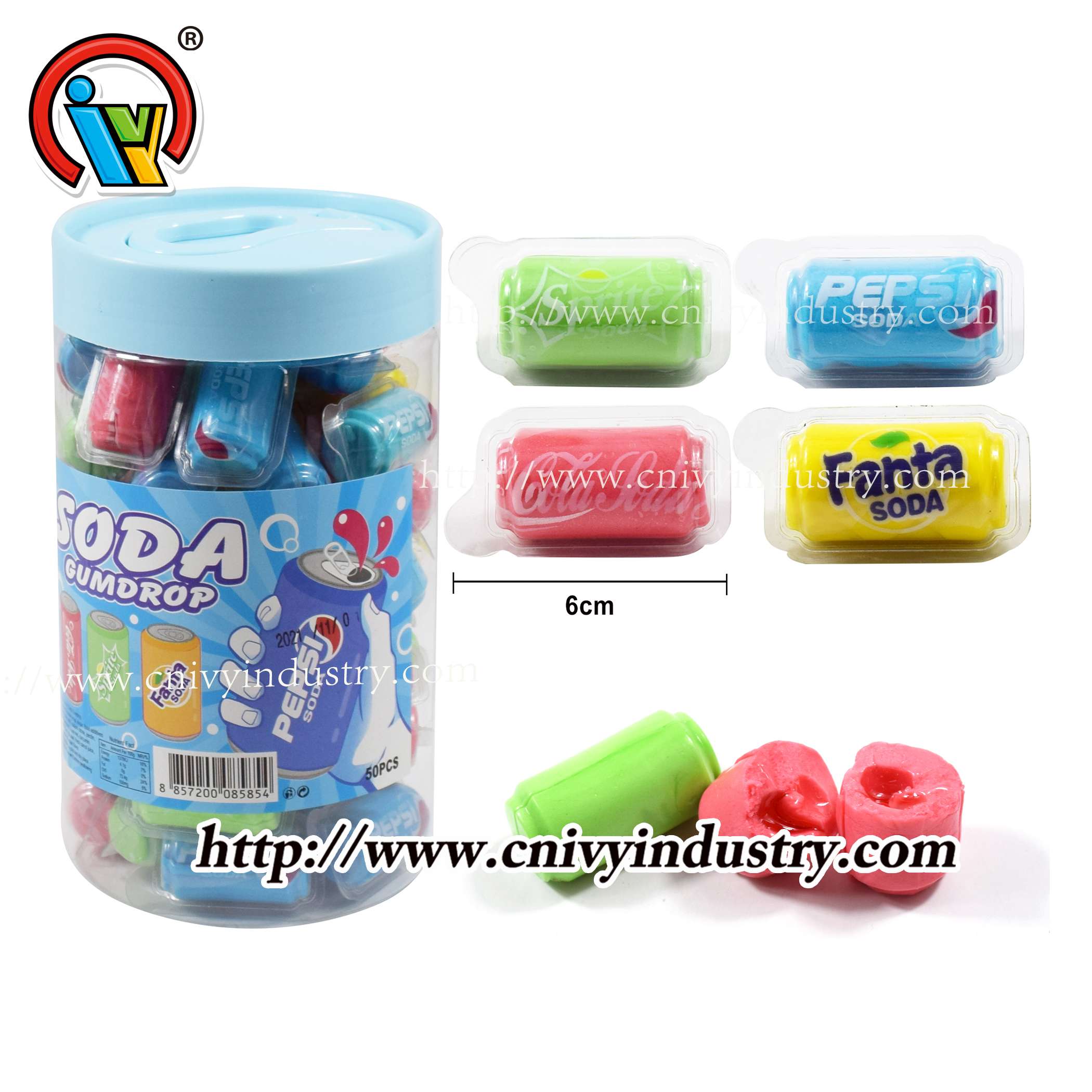  can shape wholesale gumdrop gummy candy filled with jam