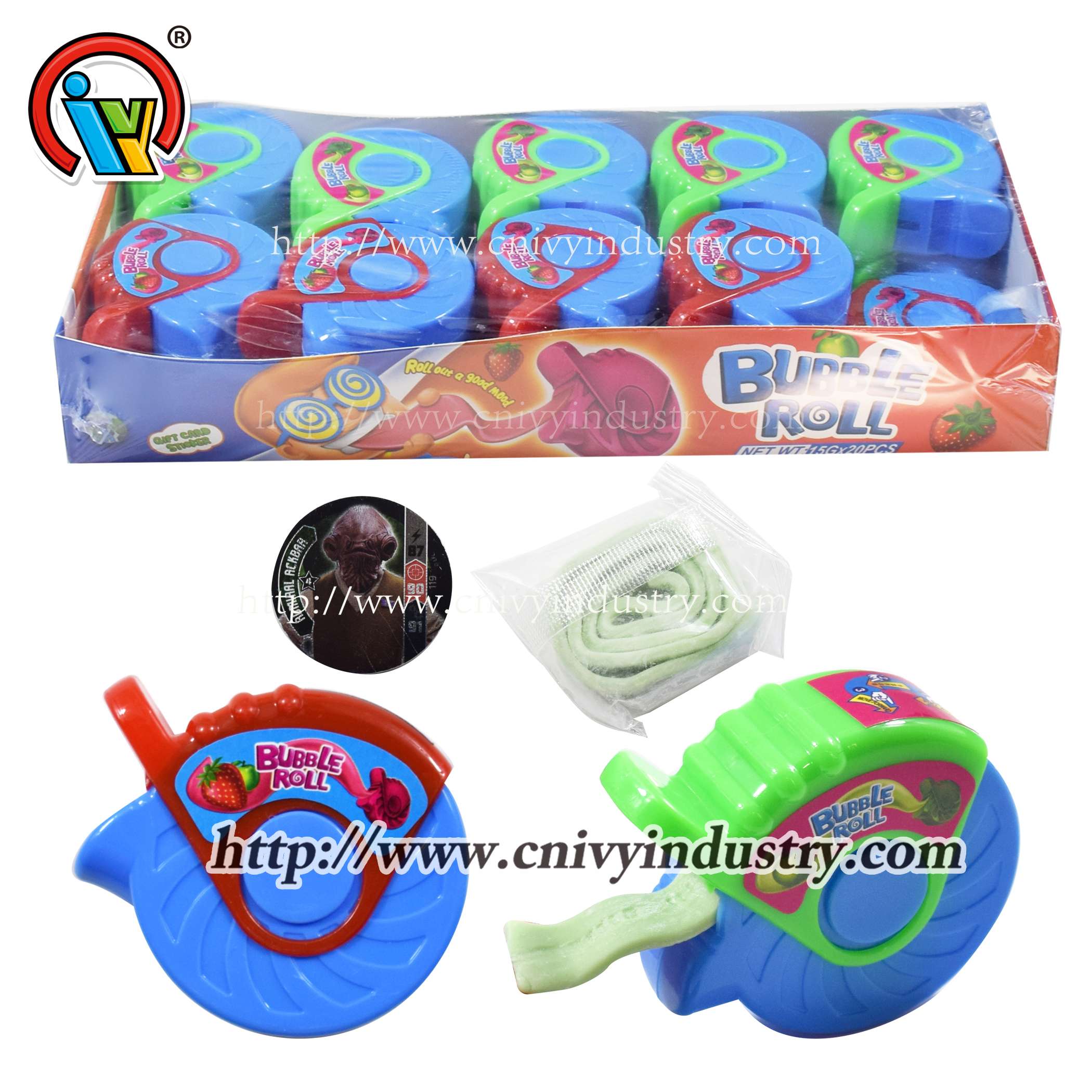 wholesale rolling bubble gum roll chewing gum