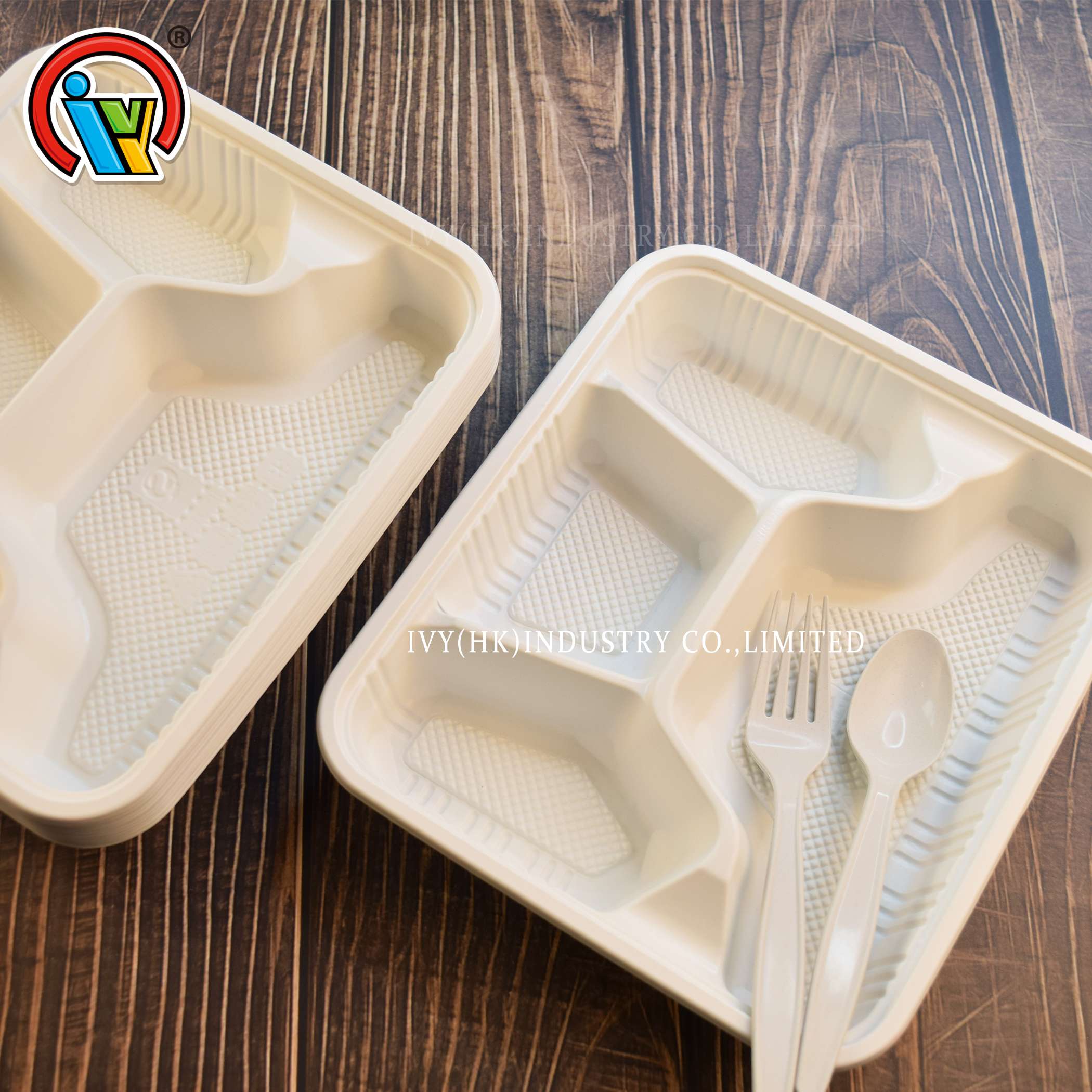 wholesale Biodegradable four-compartment lunch box