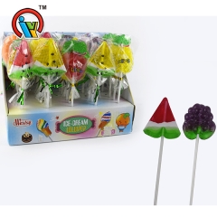 fruta forma lollipop duro caramelo