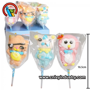 Venta por mayor de dibujos animados forma algodón caramelo Lollipop Marshmallow para la venta