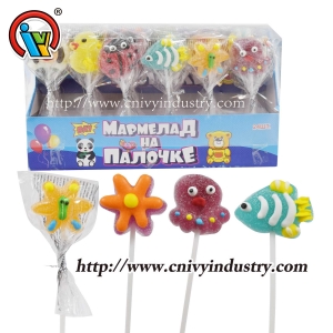 Forma animal Gummy Jelly Lollipop Candy
