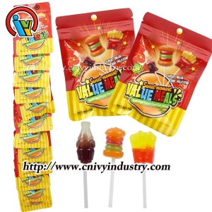 Forma de comida rápida Lollipop Candy duro