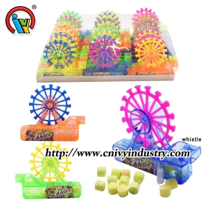 caramelo de juguete de silbato de rueda de ferris de tamaño mini para niños