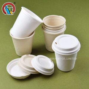 Tazas de café biodegradables con tapas